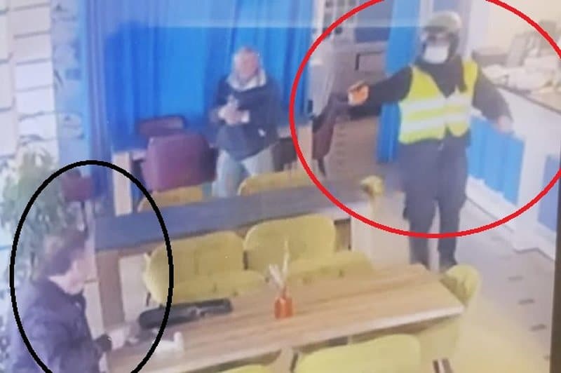 CCTV images from the cafe in which Albanian businessman Ardian Nikulaj lost his life