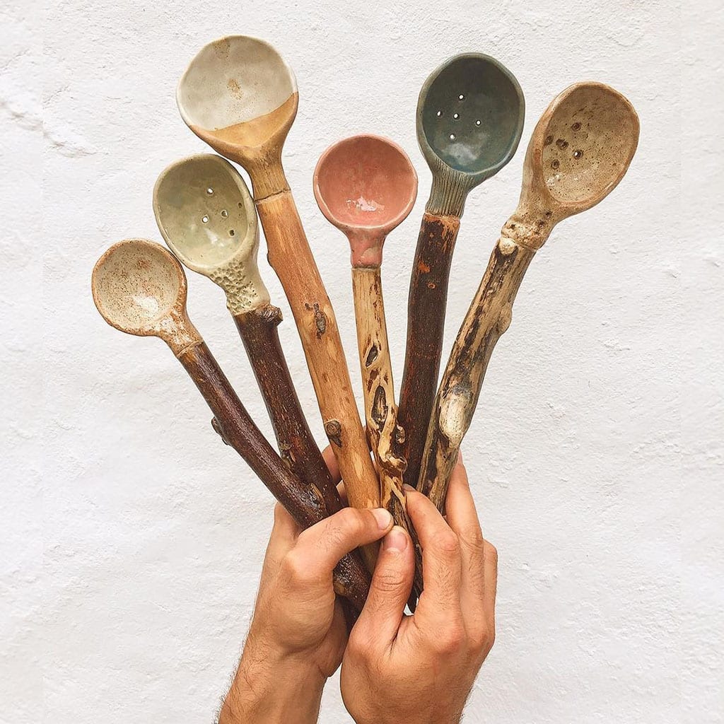 Ceramic spoons with wooden handles.Photo: Tobias Contreras