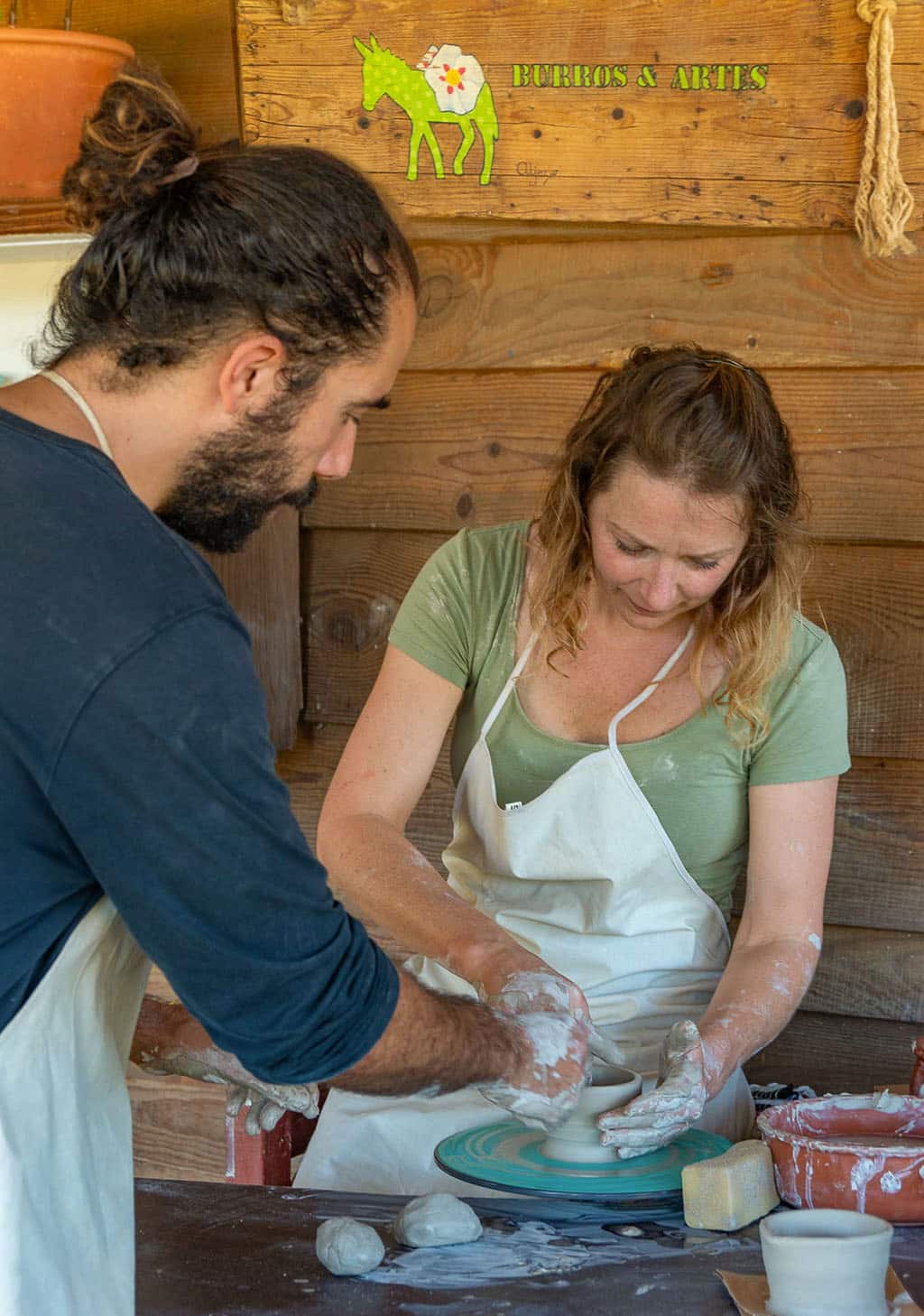 André gives a pottery lesson