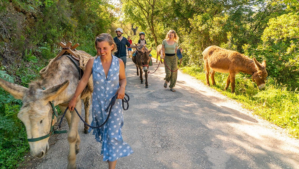 Stefanie Maier leads the group for a two-hour walk