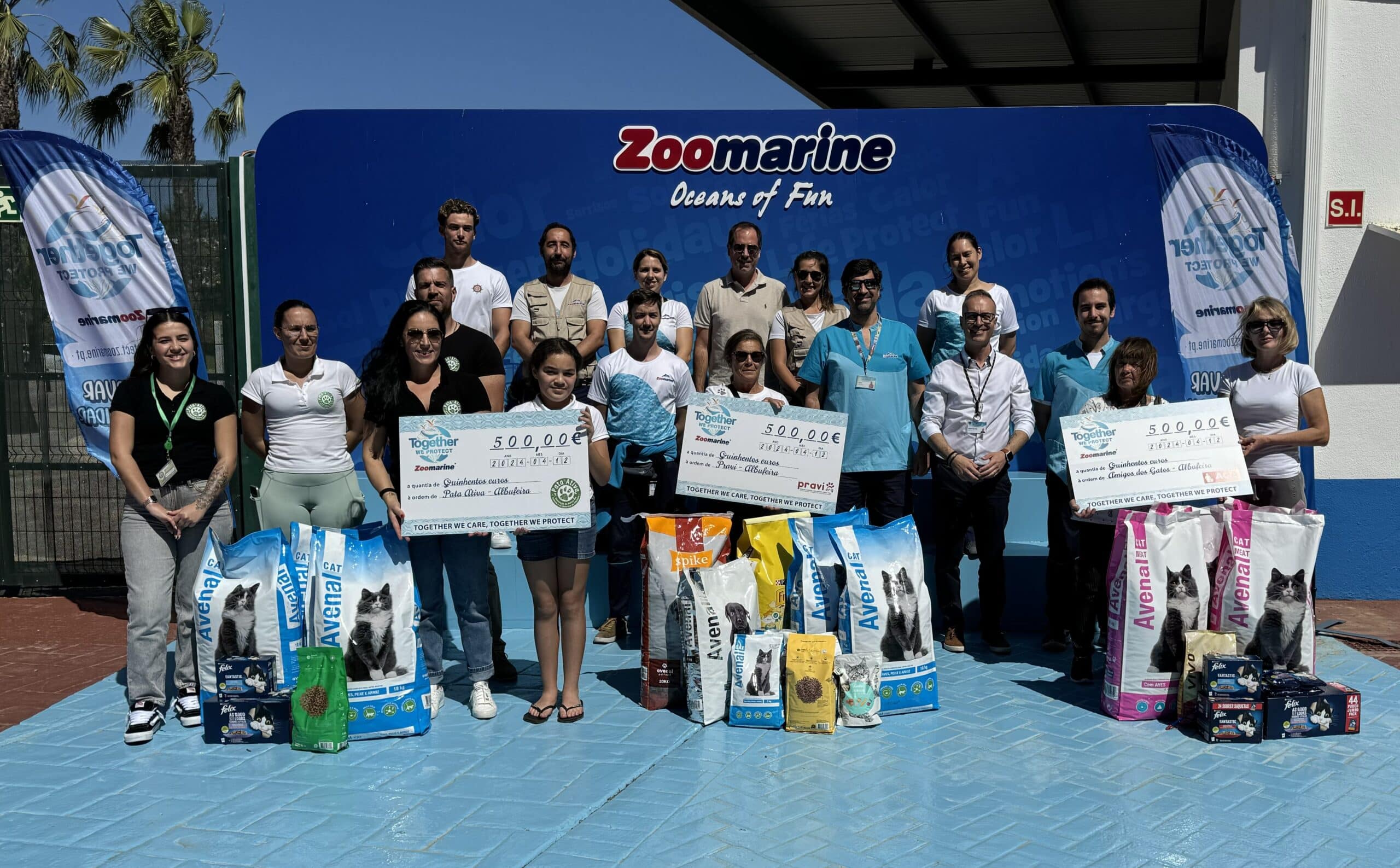 Zoomarine donates €1,500 to local animal associations|Zoomarine donates €1,500 to local animal associations