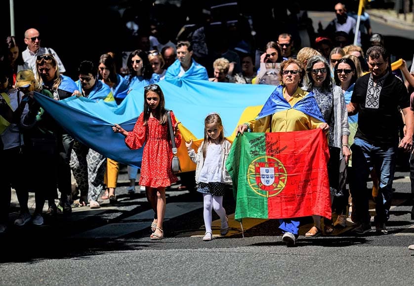 Ukrainians protest