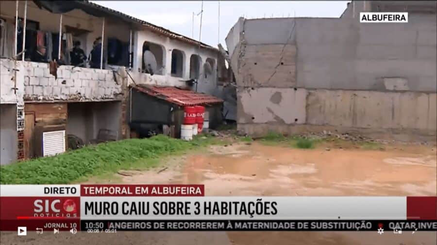 Construction project ‘collapse’ sees eight homes evacuated in Albufeira
