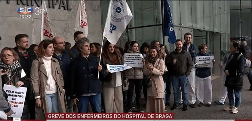 Nurses at Braga Hospital stage two-day strike