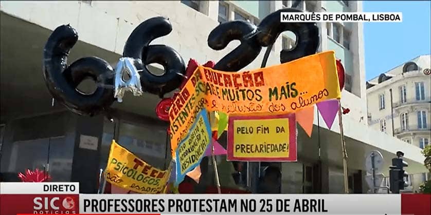 protest in Lisbon