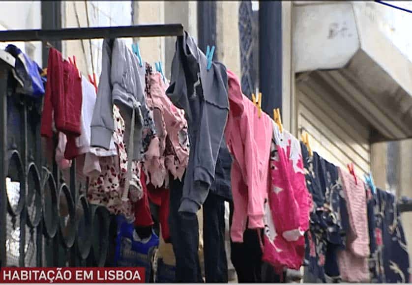 washing line with clothes