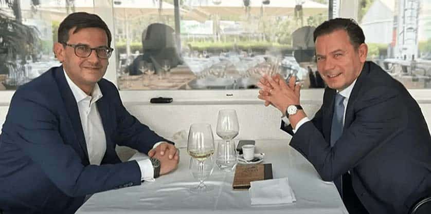 IL leader Rui Rocha (left), with PSD's Luís Montenegro