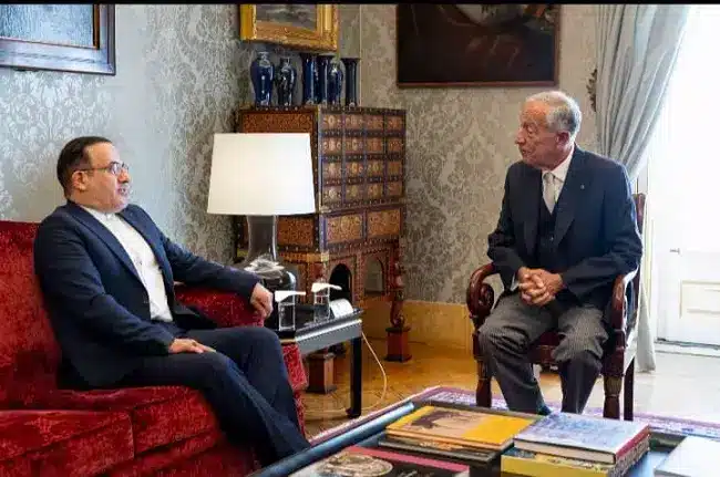 Archive photo of Iranian ambassador when he 'presented his credential to President Marcelo' last year