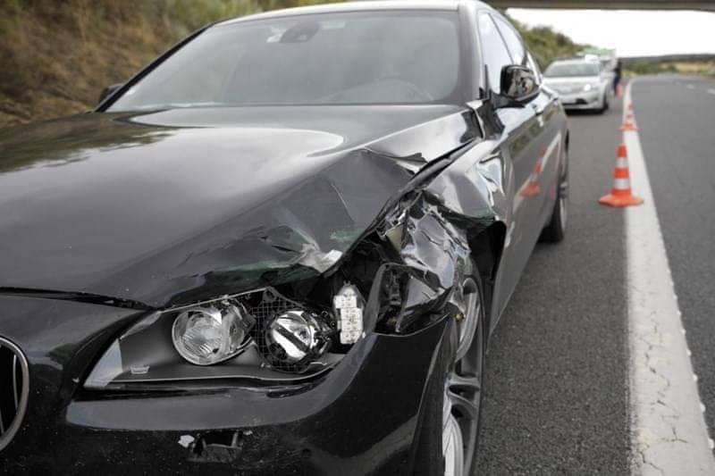 Damage to the BMW as a result of the accident on June 18 2021
