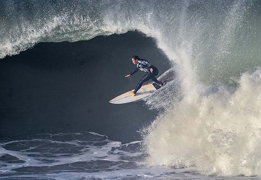 American surfer Courtney Conlogue during the Meo Rip Curl Pro Portugal, which took place last March at the Super Tubos Beach, Peniche|Ericeira|Figueira da Foz