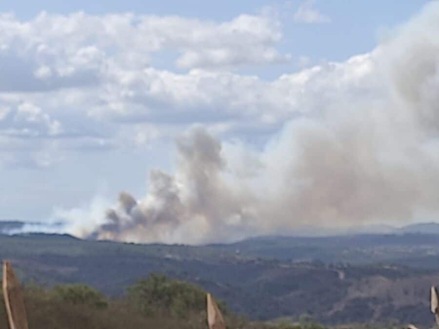 Large fire consuming rural land in Odemira