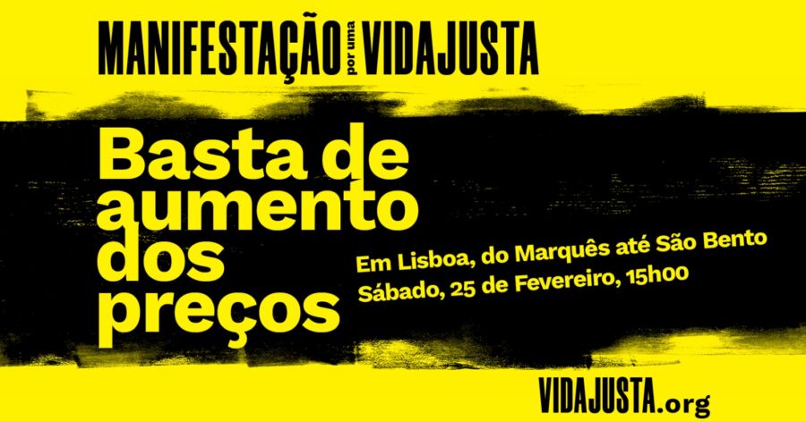Vida Justa protest poster