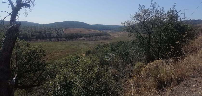 Taken in July, this photograph shows parts of the west Algarve's Bravura dam that haven't had water for the last two years... photo uploaded onto Facebook group 'Barragem de Bravura, Odiaxere' by Nuno Gaspar|gps device|Taken in July, this photograph shows parts of the west Algarve's Bravura dam that haven't had water for the last two years... photo uploaded onto Facebook group 'Barragem de Bravura, Odiaxere' by Nuno Gaspar
