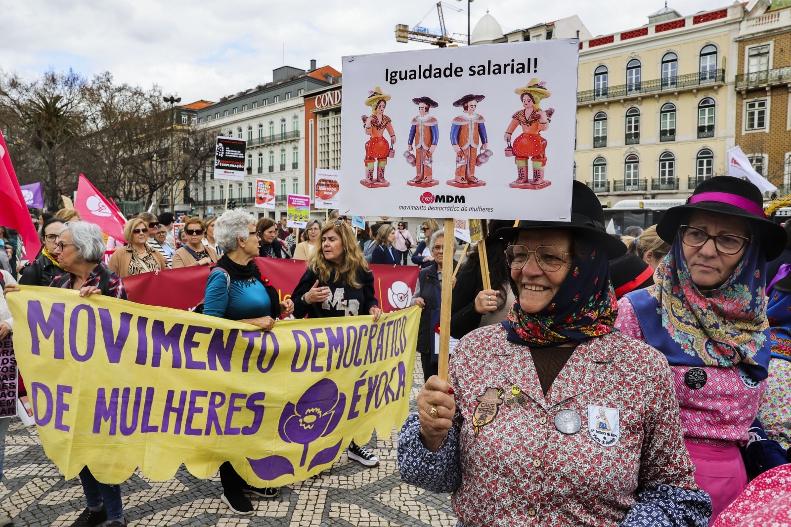 Celebrating International Women's Day. Image: Manuel de Almeida/ Lusa