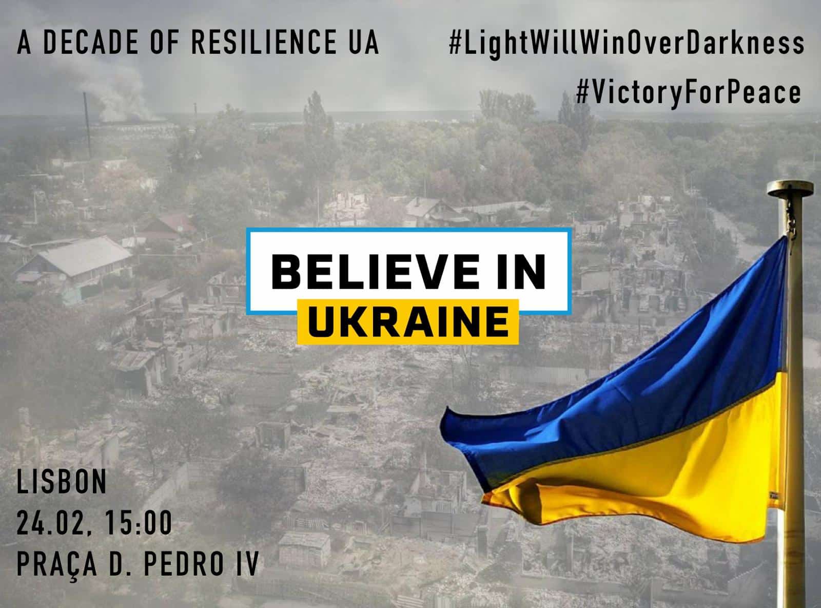 Portuguese towns and cities mark two years since Russia invaded Ukraine|Portuguese towns and cities mark two years since Russia invaded Ukraine