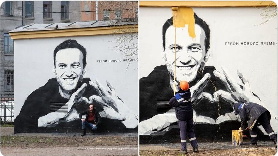 Russian emigrés unveil memorial to Alexei Navalny in Lisbon