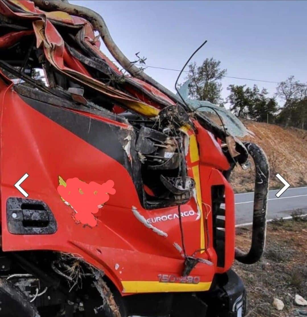 Fire engine that crashed in Odemira, killing one, “had anomalies”