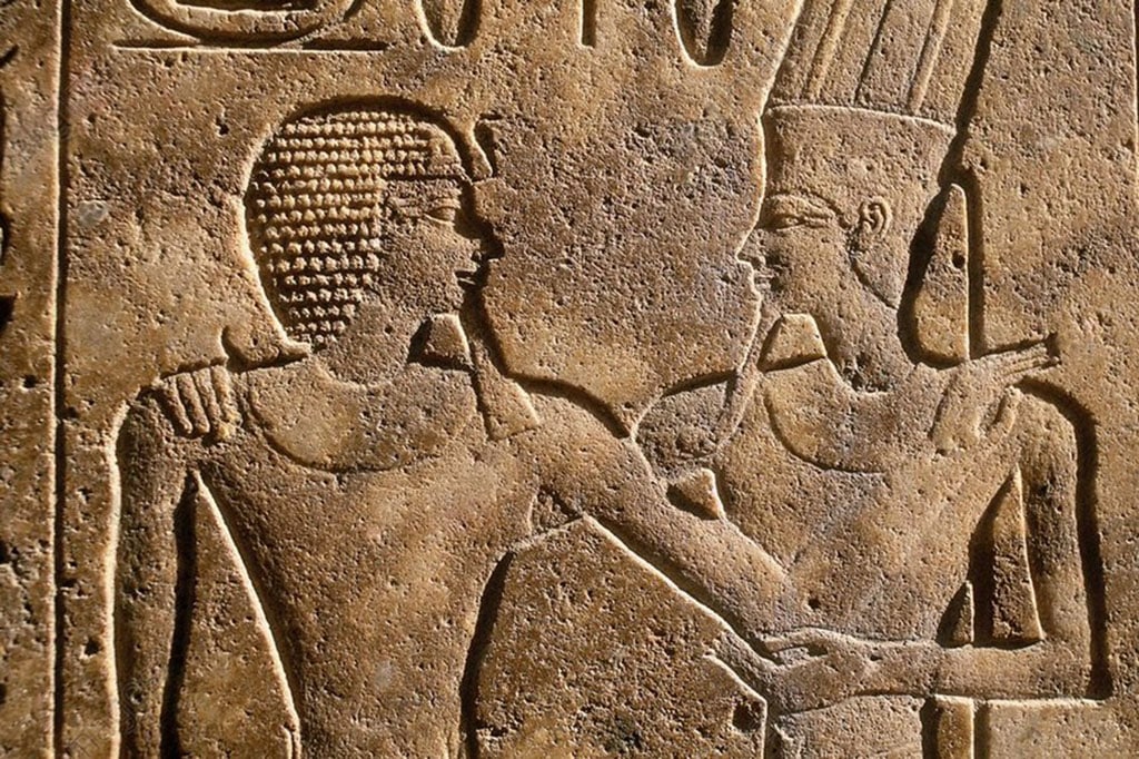 5. Hatshepsut (left) & her divine father, the god Amun (right) from her Red Chapel at Karnak F1TIdvwWAAE__hZ|Dr Campbell Price at Hatshepsut's temple of Deir el-Bahri reduced|Poster AAA April.jpg reduced|A painted representation of Hatshepsut on a limestone flake, now in the Cairo Airport Museum