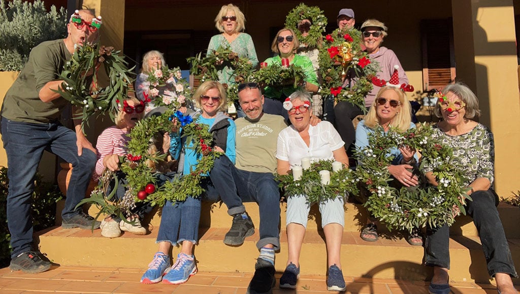Wreath-making workshop at Anita’s ranch held by Paul and Pasi|Anita and Jenny at the last ‘Pop-Up’ at O Tasco, near Portimão