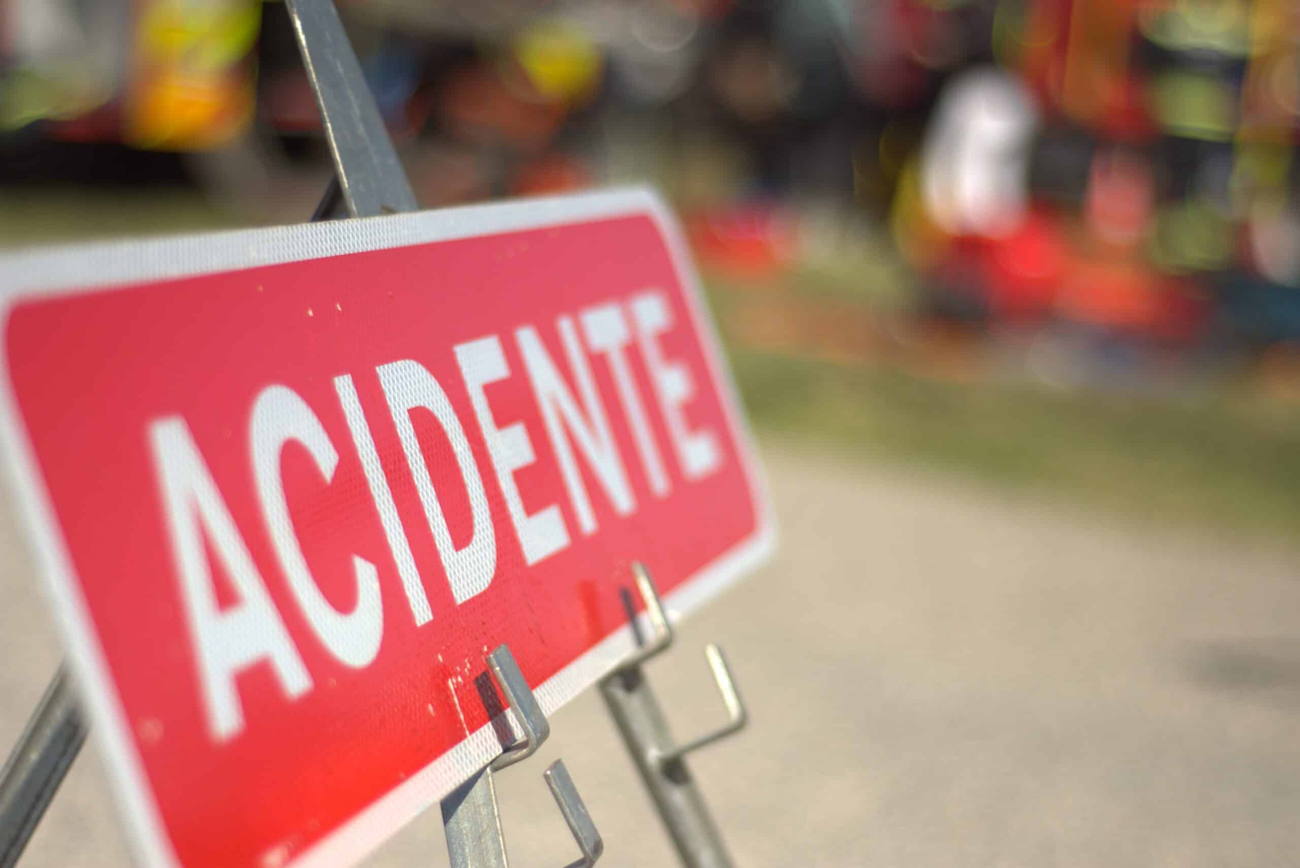 Accident sign