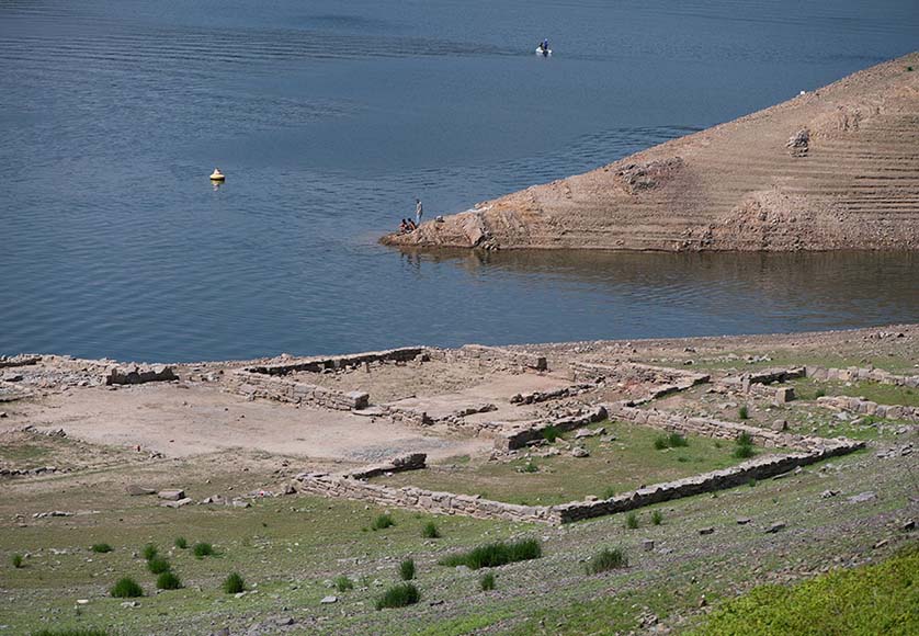 'Atlantis' in Edersee reservoir, Germany