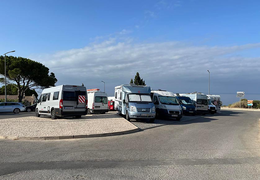 Motorhomes parked in Algar Seco – Photo: BRUCE HAWKER/OPEN MEDIA