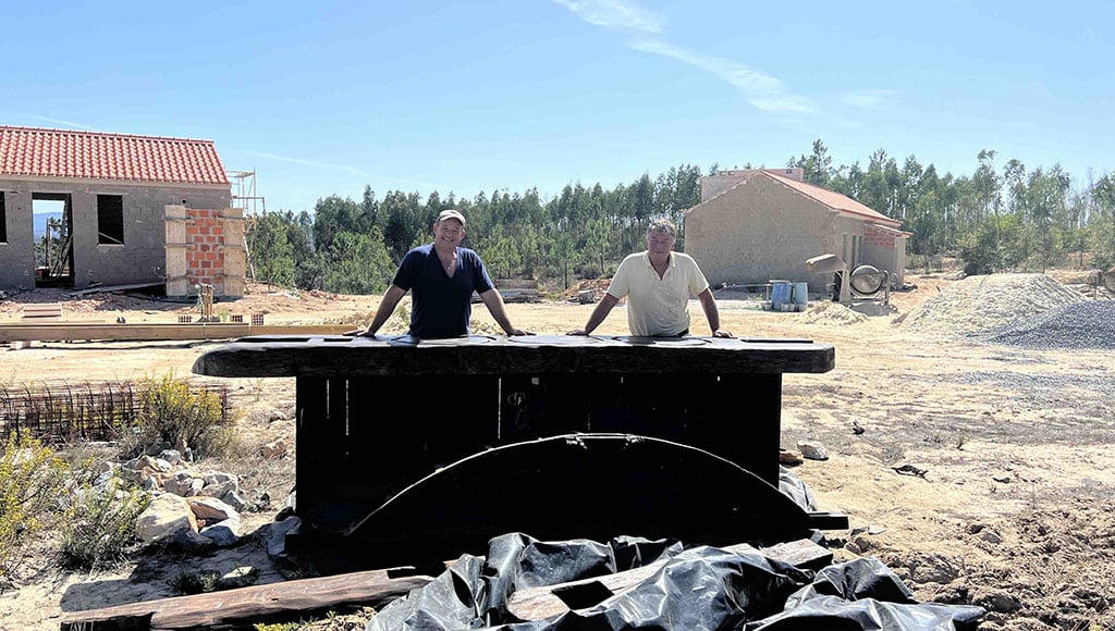 Bar on a hill: a temporary resting place for Alastair, Alan and the new bar