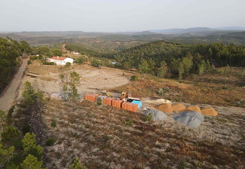 Eucalyptus trees were removed before supplies could be delivered and building could begin