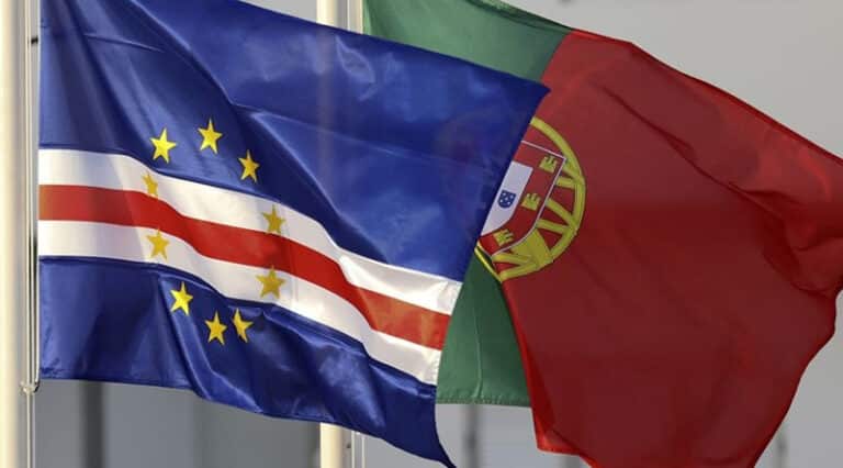 Cape Verde and Portugal flags