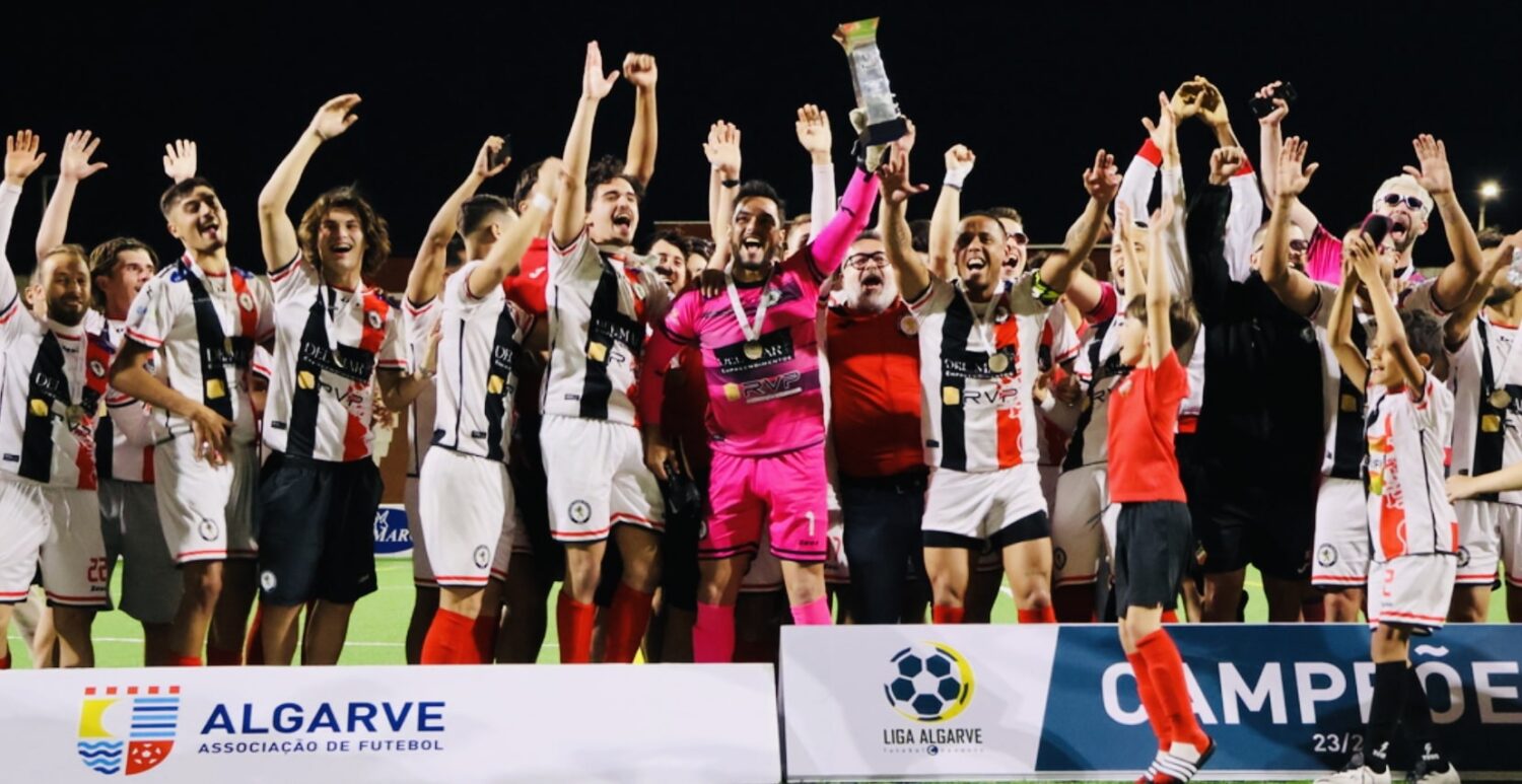 Olhanense celebrate in style!|Olhanense celebrate in style!|Olhanense celebrate in style!|Olhanense celebrate in style!|Olhanense mascot Moss the Stork|Olhanense team photo 1924