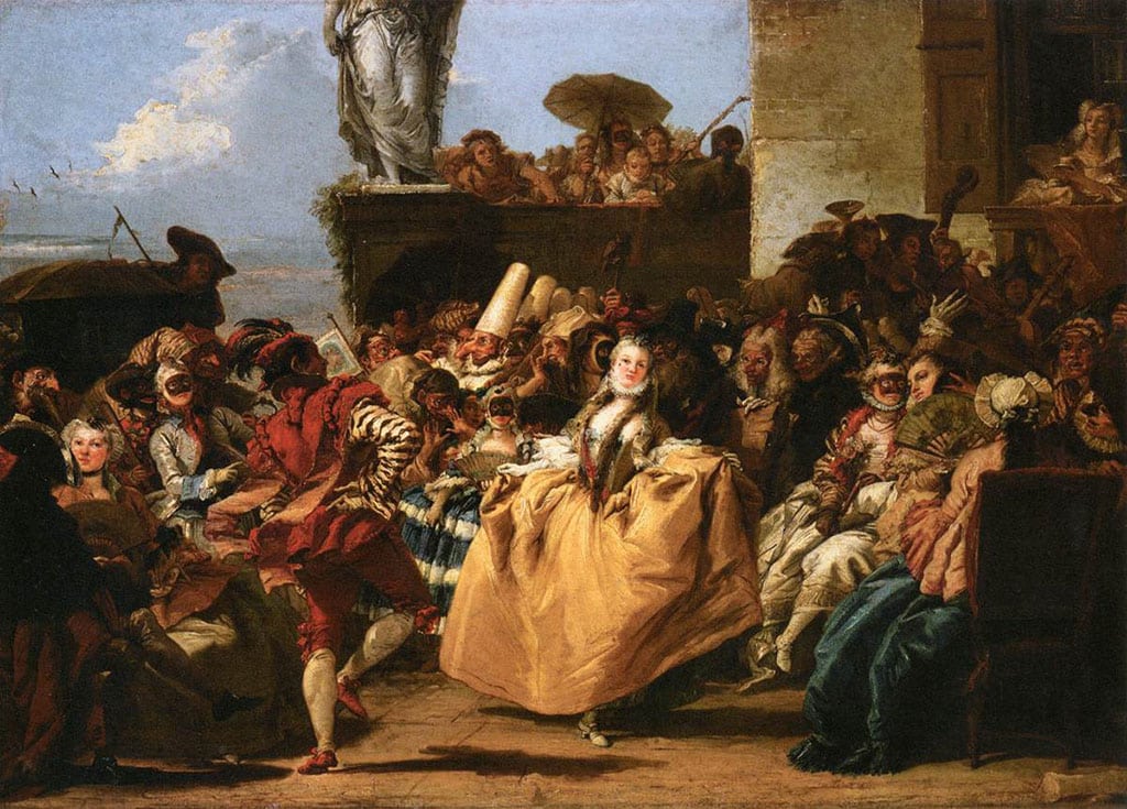 Carnival in Venice, by Giovanni Domenico Tiepolo, 1750|Dionysus extending a drinking cup (late sixth century BC)|The Fight Between Carnival and Lent by Pieter Bruegel the Elder, 1559