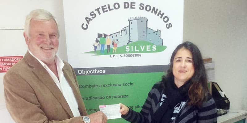 Steve Johnston (Master of the lodge) and Rita Pinto from Castelo de Sonhos