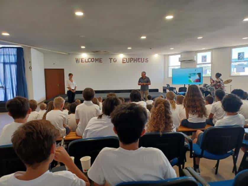 Eupheus International School students learn about fire safety