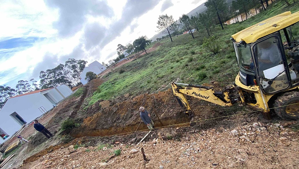 Every off-grid property needs infrastructure and this ditch will help us collect rainwater and recycle waste into irrigation