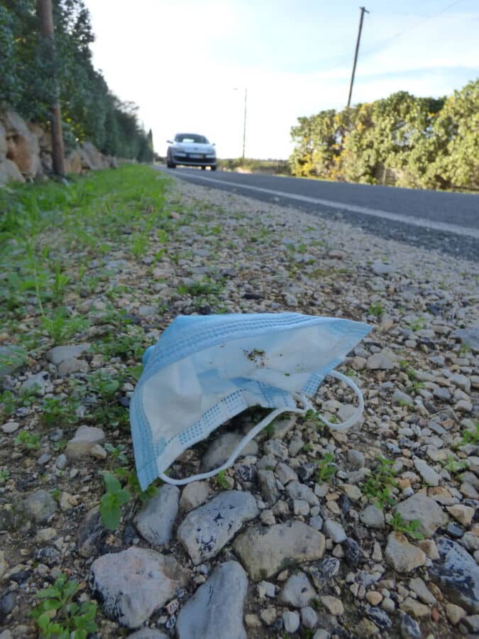 Discarded masks are poluting the environment. 75% of PPE ends up in landfills or the sea|Covid essentials