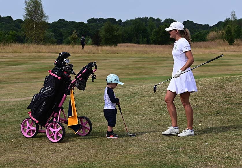 Erika sometimes takes young son Phillip to EDGA events