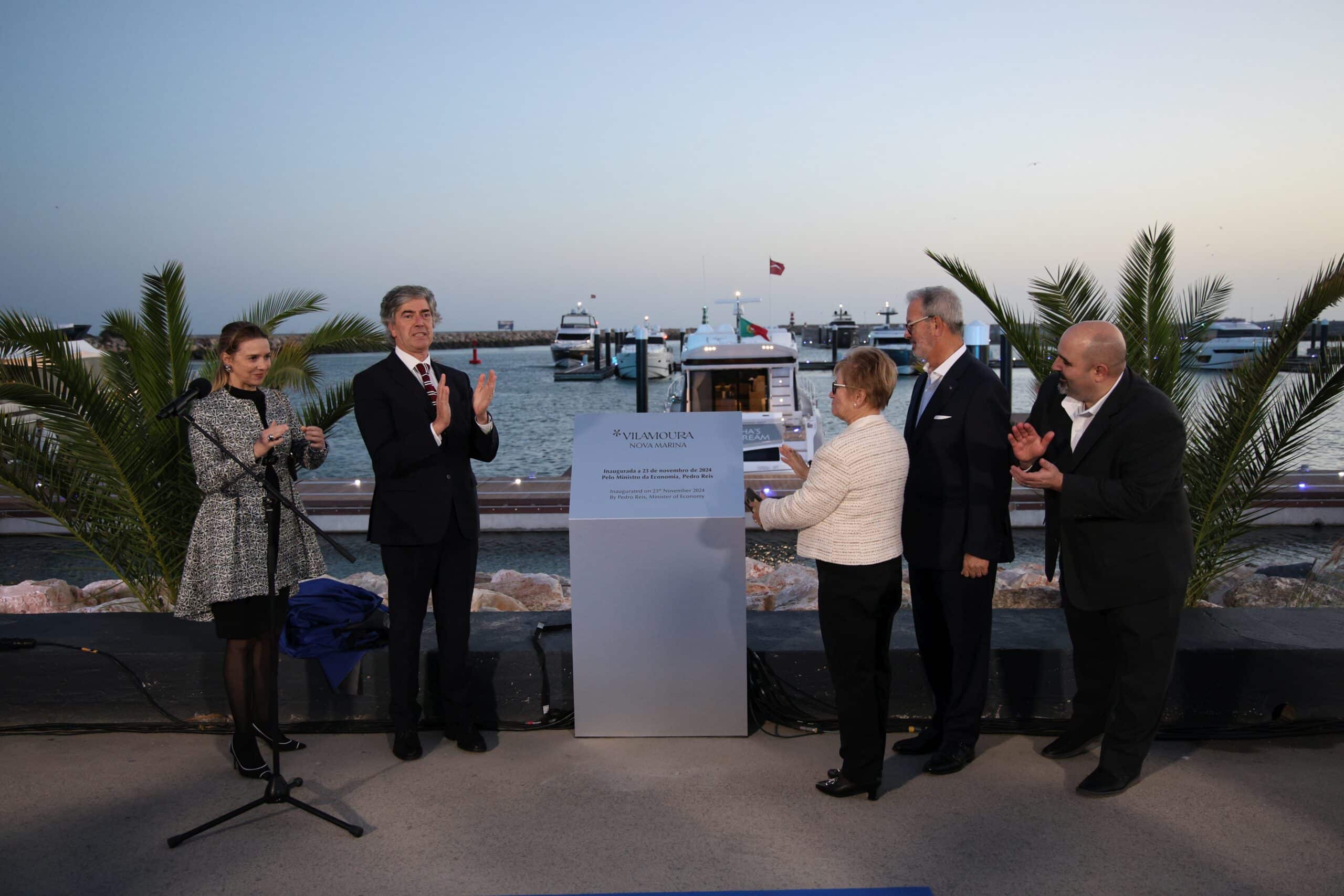 The new marina can accomodate up to 68 boats, ranging from 20 to 40 metres (Photos: Bruno Filipe Pires/Open Media)|New marina for larger boats inaugurated in Vilamoura|New marina for larger boats inaugurated in Vilamoura|Isolete Correia, director of Vilamoura Marina