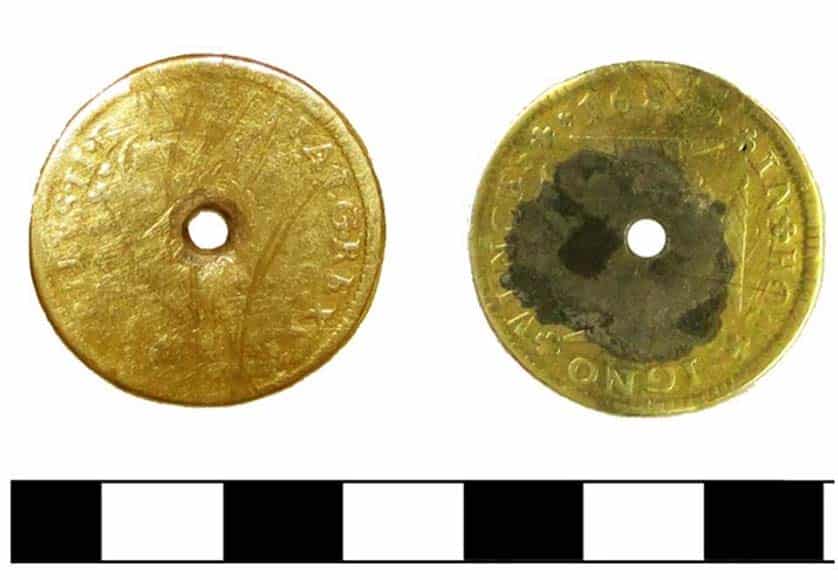 Fake Pedro II pierced coin photo credit Tiago Gil Curado