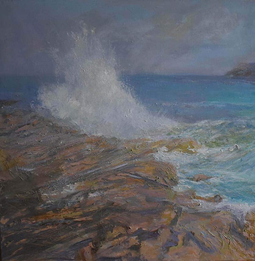 Fiona Power-Kerry Wave-Oil on Canvas|Island Nation, Acrylic on Board