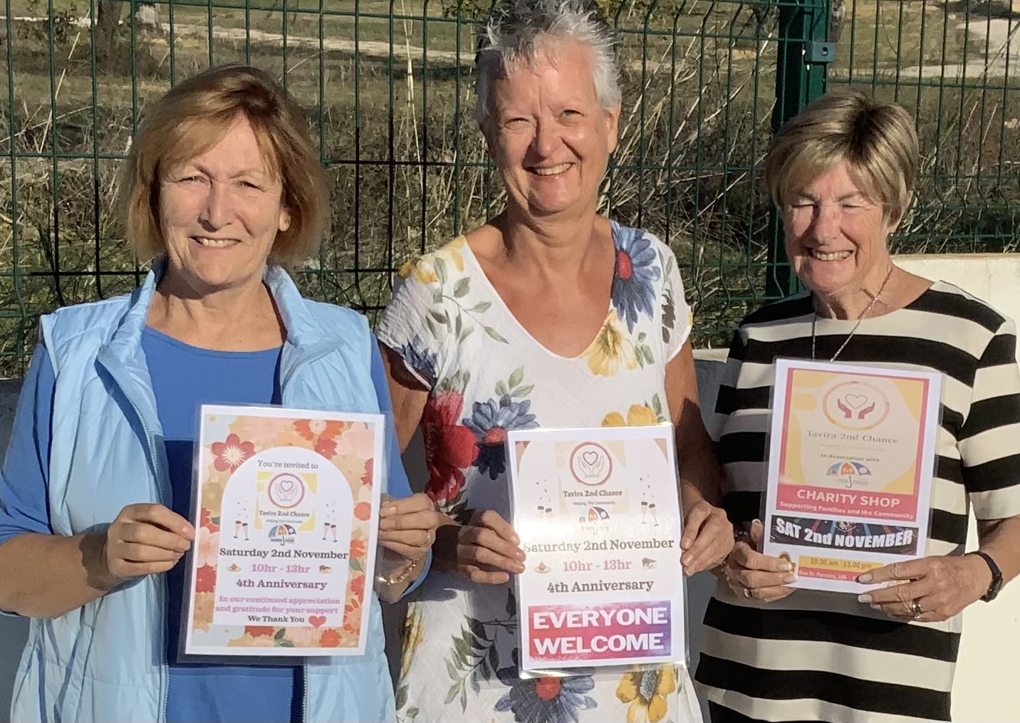 From left, Pauline Bishop, Pam Flood and Kath Cox