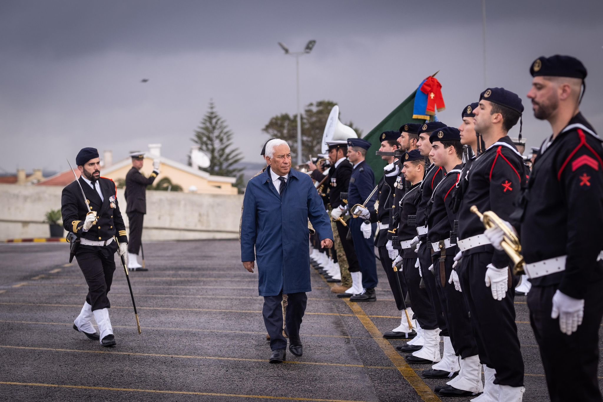Yesterday Mr Costa was 'paying homage to Portugal's Armed Forces'. This has been one of the longest goodbyes in Portuguese political history. Image: @antoniocostapm