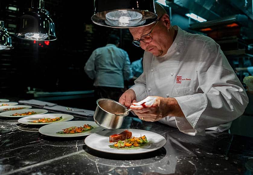 Chef Heinz Beck|plate of gourmet food|plate of gourmet food|plate of gourmet food