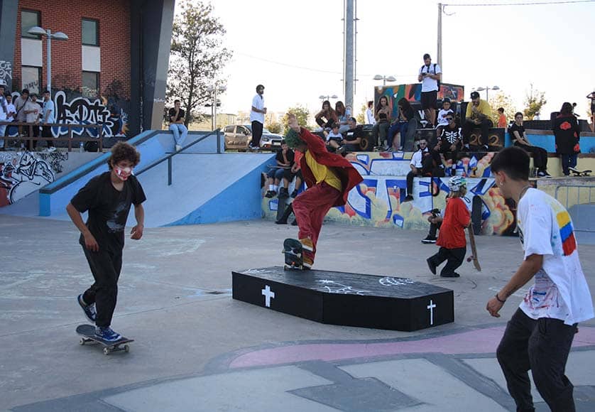 Charitable Skateboarding Halloween collects over 100 clothing items|Charitable Skateboarding Halloween collects over 100 clothing items|Charitable Skateboarding Halloween collects over 100 clothing items