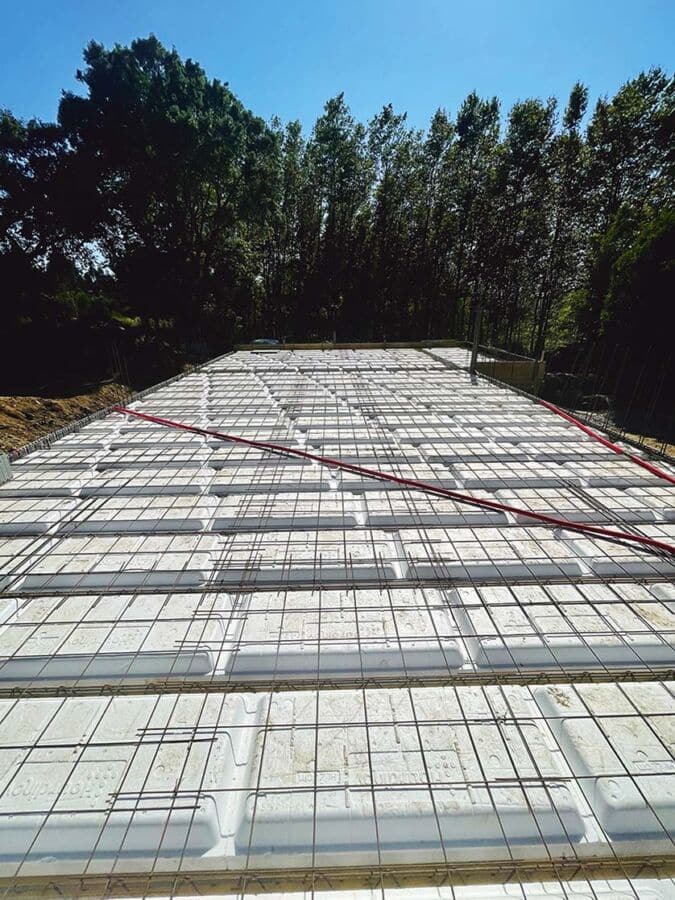 On site progress ICF (Insulated Concrete Forms)