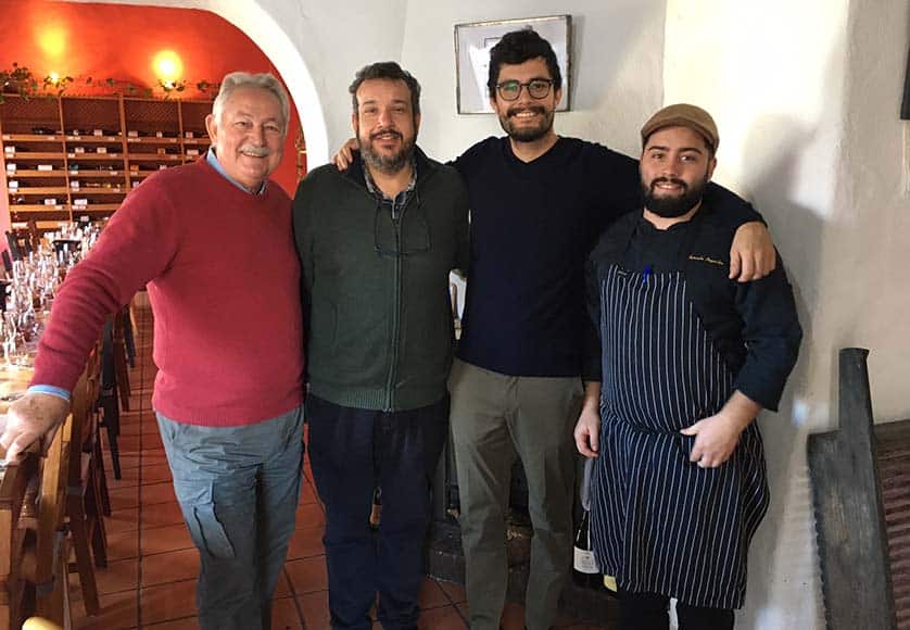 Steve Rigby (AWS), André Gomes Pereira (Quinta do Montalto), António Teixeira and Chef Marcelo Pegacho (Rolha)|André Gomes Pereira presents his wines|AWS members enjoy their tasting and lunch