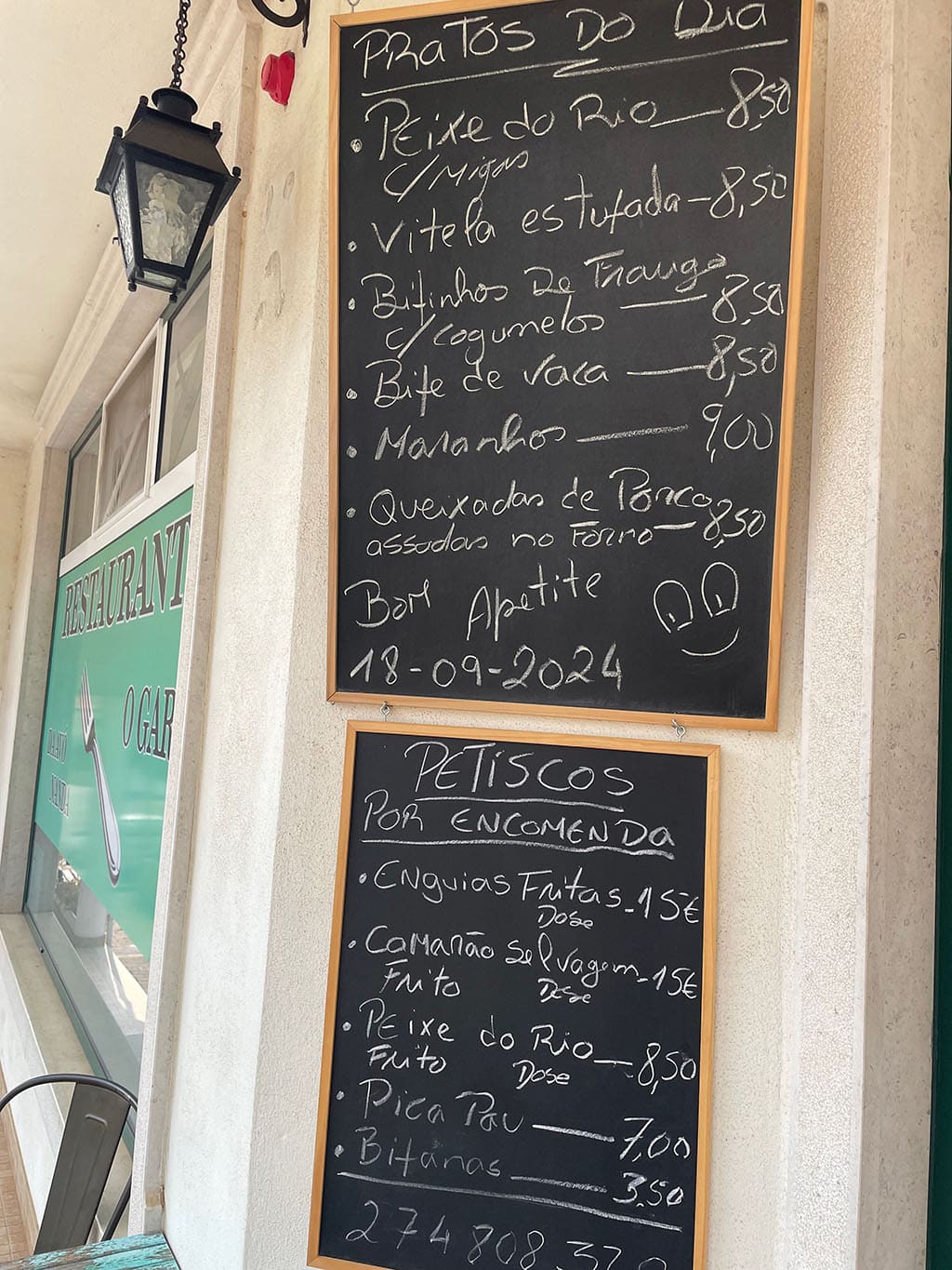 Inland Portugal - lower costs of eating out