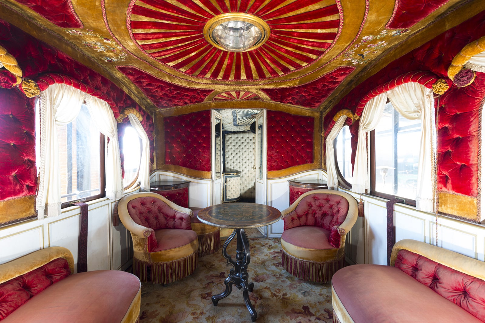 Inside the Royal carriage