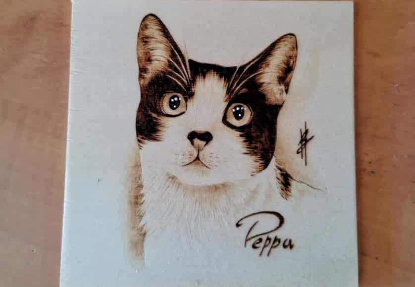 Pyrography, burning art into wood