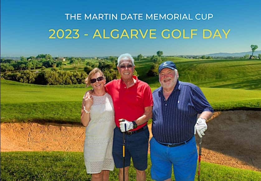 The late Martin Date, pictured centre with Christina Hippisley, general manager of the Portuguese Chamber of Commerce and Gerry Fagan, who is donating the cup