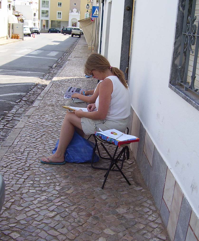 Me drawing the market in Lagoa|Caldas de Monchique walk|Five year old art|My daughter's flowers|Sea world bedroom